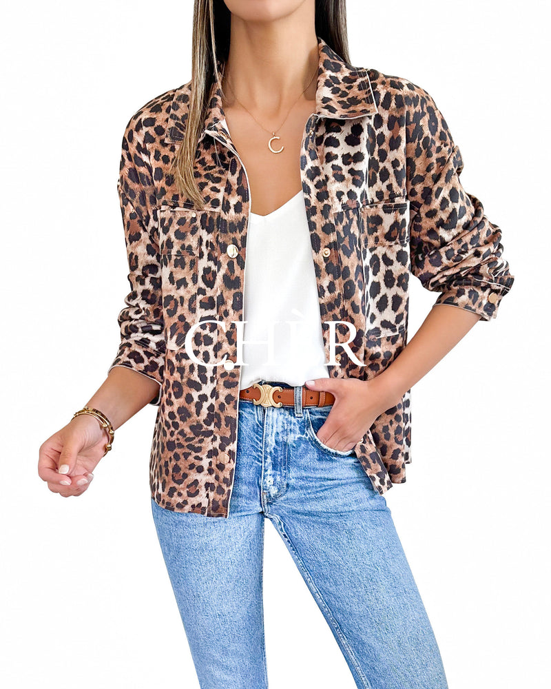 Chaqueta Suede Print