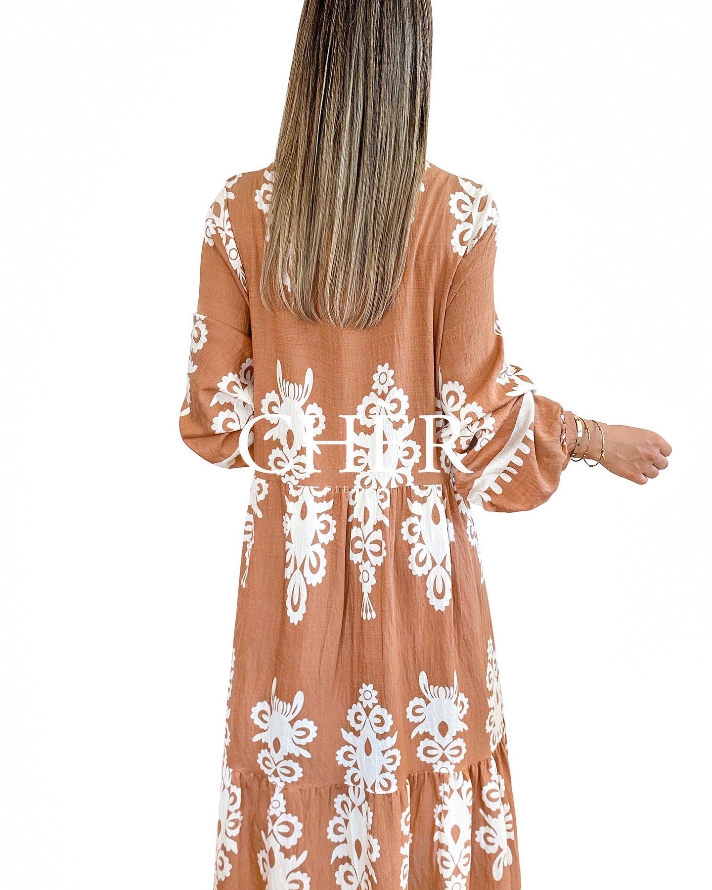 Vestido Caprari Tostado
