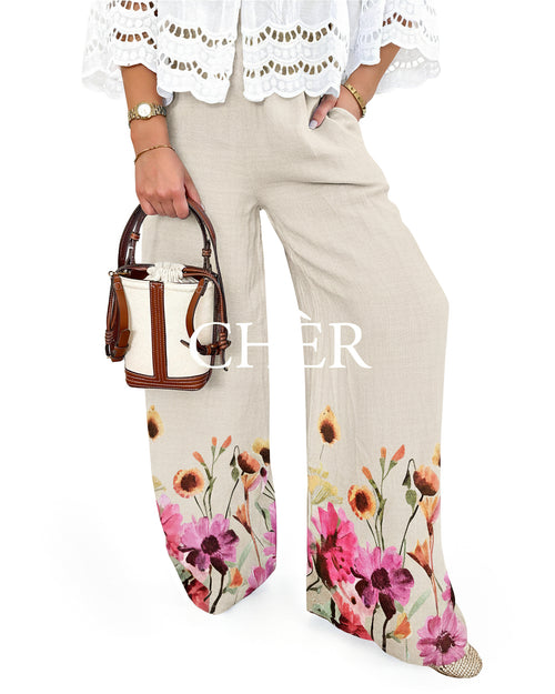 Pantalón Lino Italiano Beige